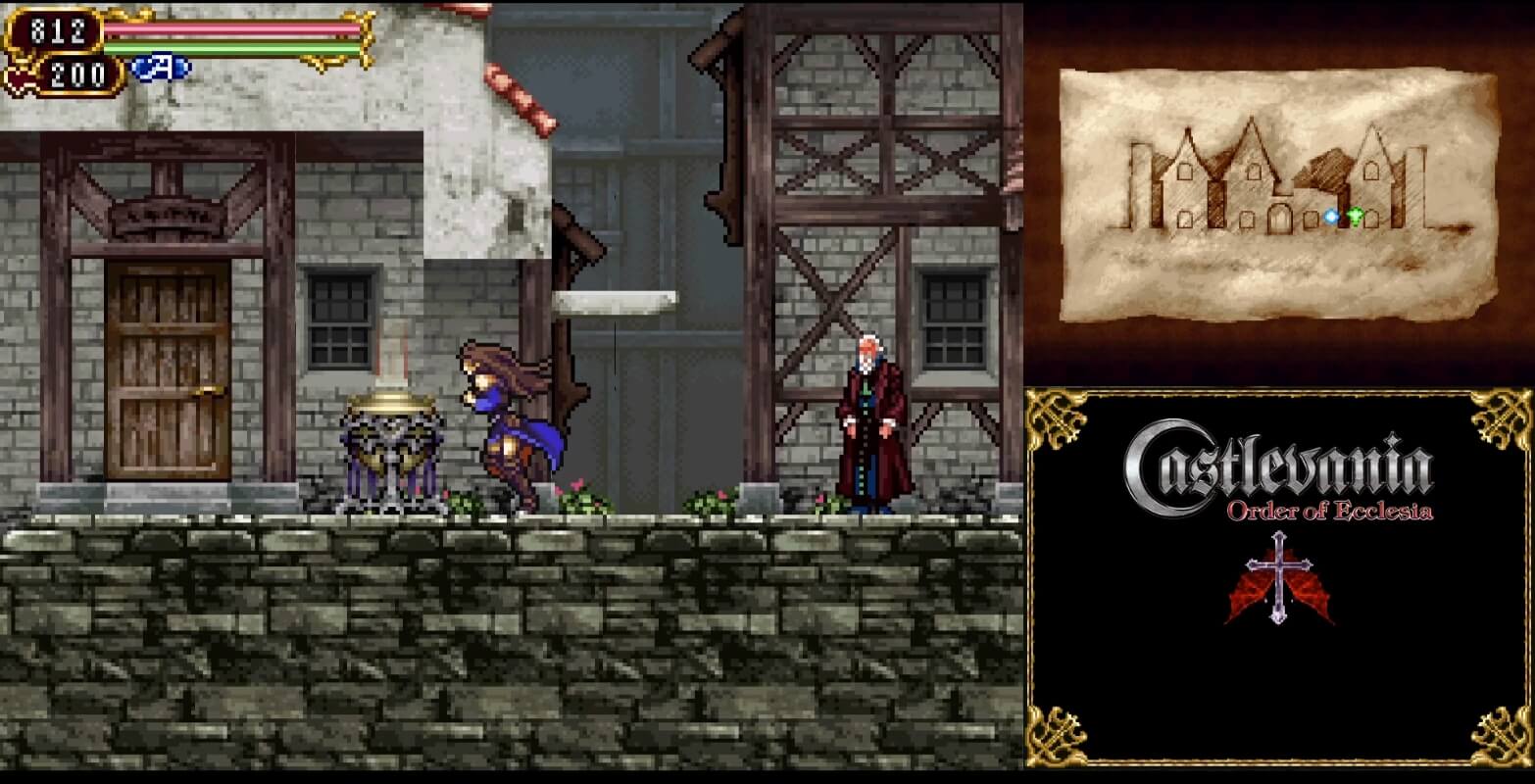 Castlevania Order of Ecclesia - геймплей игры Nintendo DS